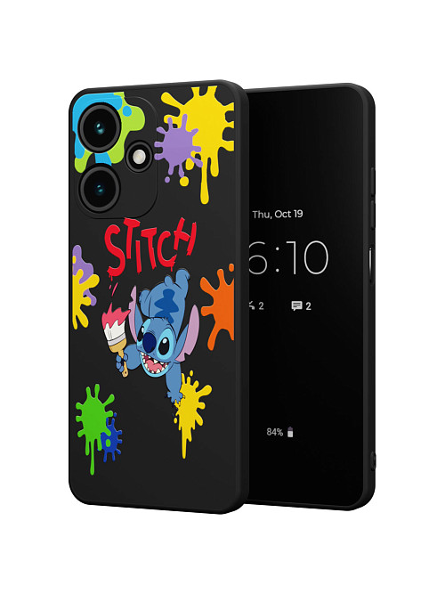 Силиконовый чехол для Infinix Hot 30i "NOVEL: Stitch paints"