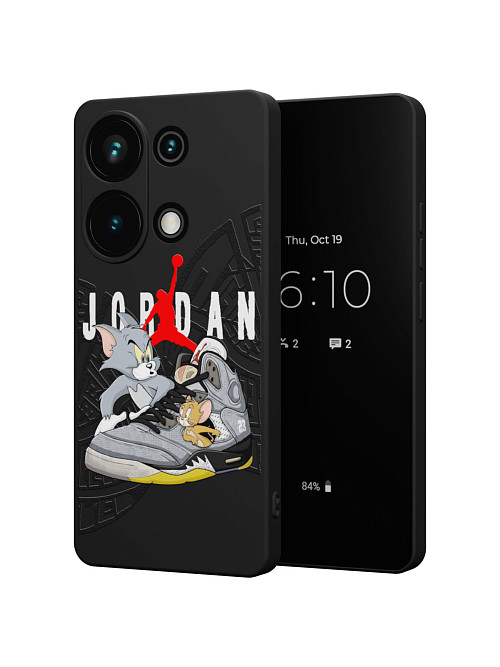 Силиконовый чехол для Poco M6 Pro (4G) "NOVEL: Том и Джери х Nike"