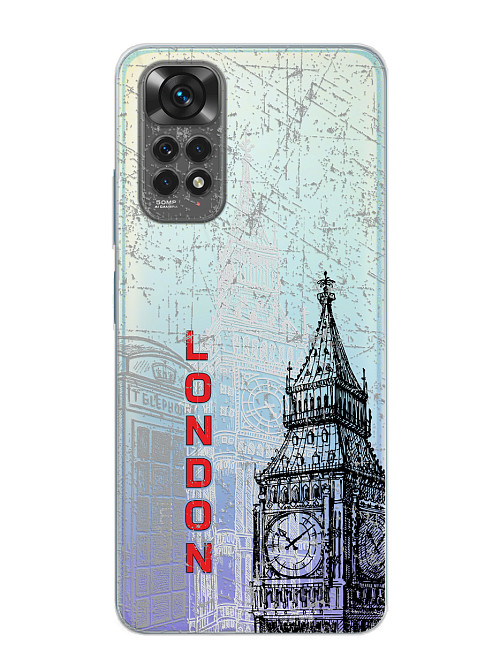Силиконовый чехол для Xiaomi Redmi Note 11S (4G) Лондон