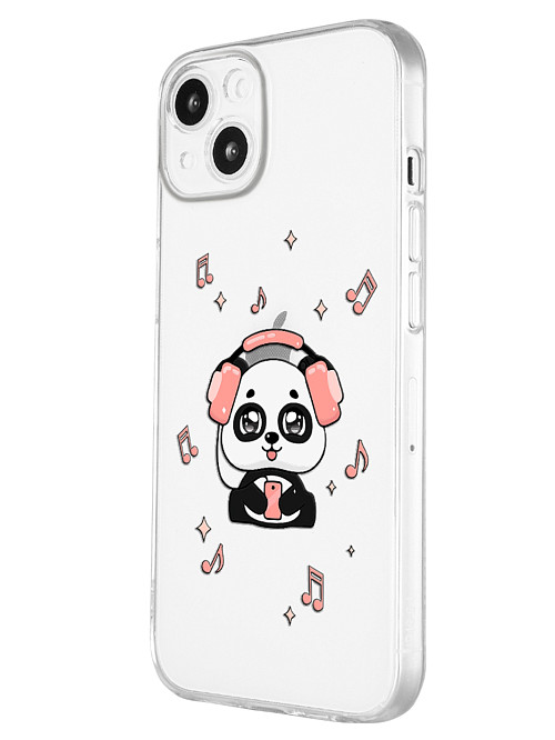 Силиконовый чехол для Apple iPhone 13 Музыкальная панда