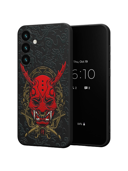 Силиконовый чехол для Samsung Galaxy S23 FE "Red Oni mask"