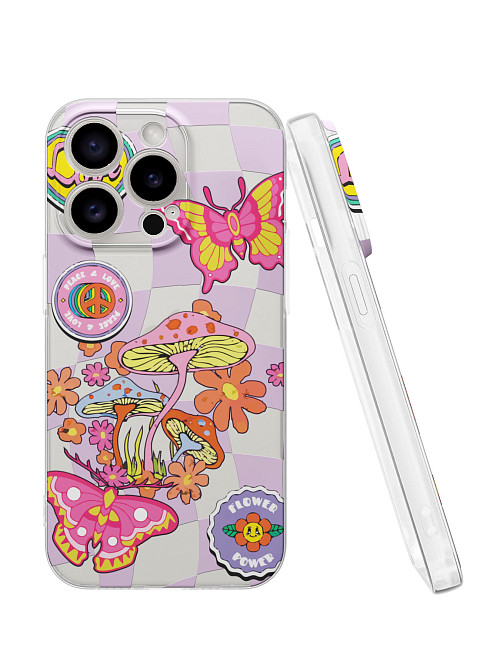 Силиконовый чехол для Apple iPhone 15 Pro "Flower power"