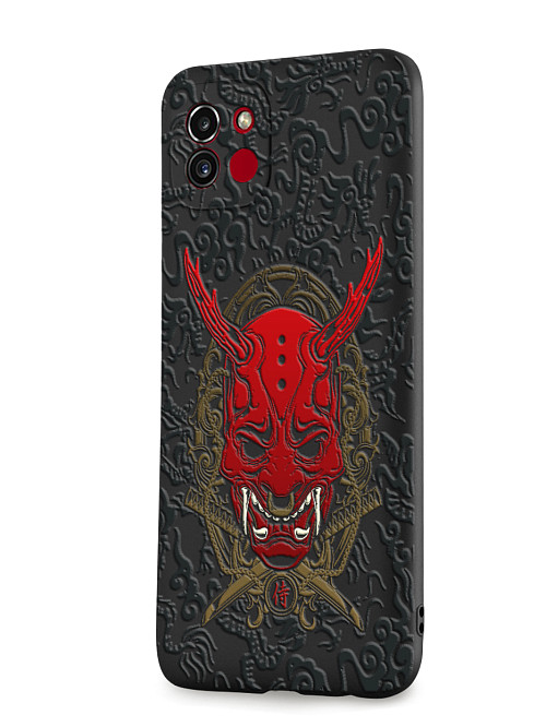 Силиконовый чехол для Samsung Galaxy A03 Red Oni mask