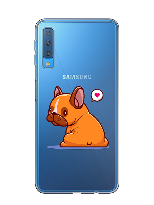 Силиконовый чехол для Samsung A7 2018 (A750) Мечта собаки