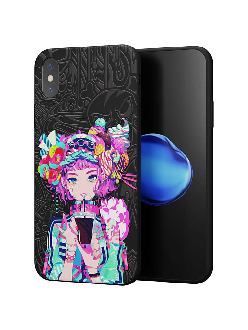 Силиконовый чехол для Apple iPhone Xs "Lolipop girl"