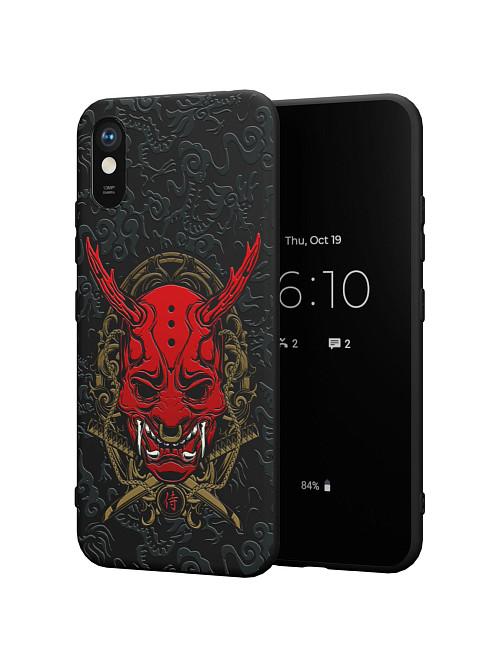 Силиконовый чехол для Xiaomi Redmi 9A "Red Oni mask"