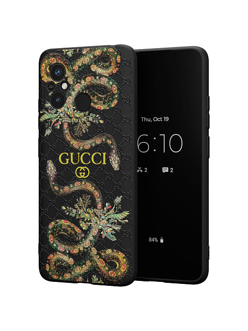 Силиконовый чехол для Poco C55 "NOVEL: Gucci"