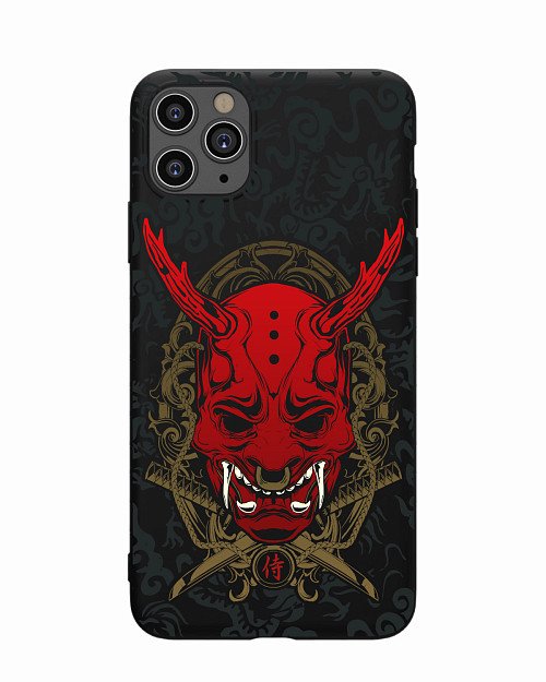 Силиконовый чехол для Apple iPhone 11 Pro Max "Red Oni mask"