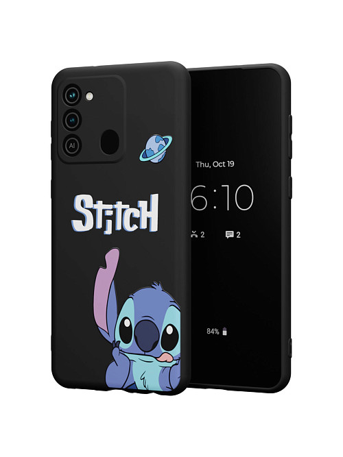 Силиконовый чехол для Tecno Spark 8C "NOVEL: Stitch planet"