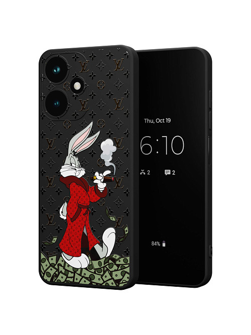 Силиконовый чехол для Infinix HOT 30 (4G) "NOVEL: Багз Банни Louis Vuitton"