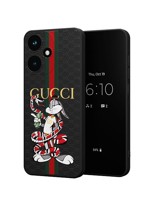 Силиконовый чехол для Infinix HOT 30 PLAY "NOVEL: Багз Банни Gucci"