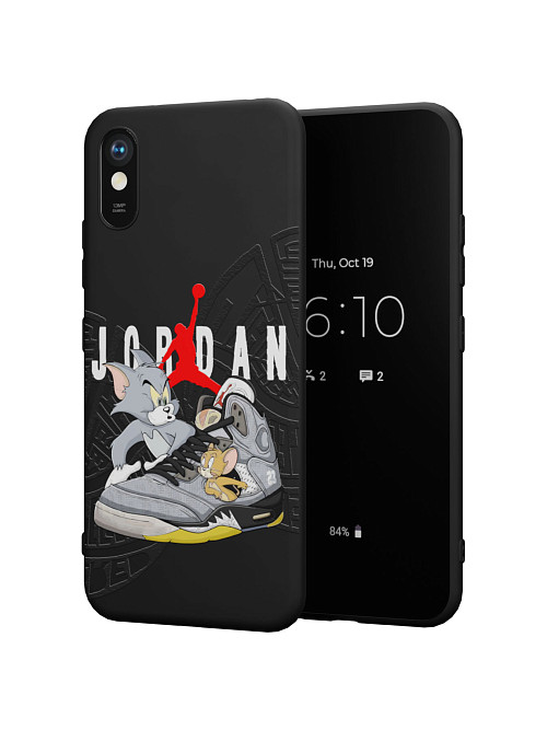 Силиконовый чехол для Xiaomi Redmi 9A "NOVEL: Том и Джери х Nike"