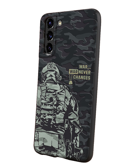 Силиконовый чехол для Samsung Galaxy S21 (5G) "War never changes"