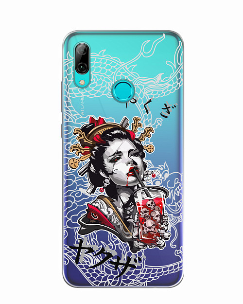 Силиконовый чехол для Honor 10 Lite (2019) Geisha Bloody