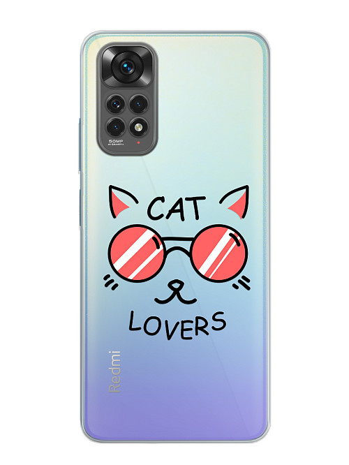 Силиконовый чехол для Xiaomi Redmi Note 11S (4G) Cat lovers
