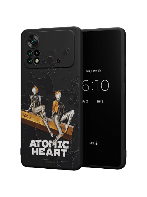 Силиконовый чехол для Poco X4 Pro (5G) "Atomic Heart: Боевые близняшки"