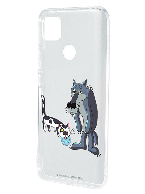 Силиконовый чехол для Xiaomi Redmi 9C "Жил был пес: Кот и волк"