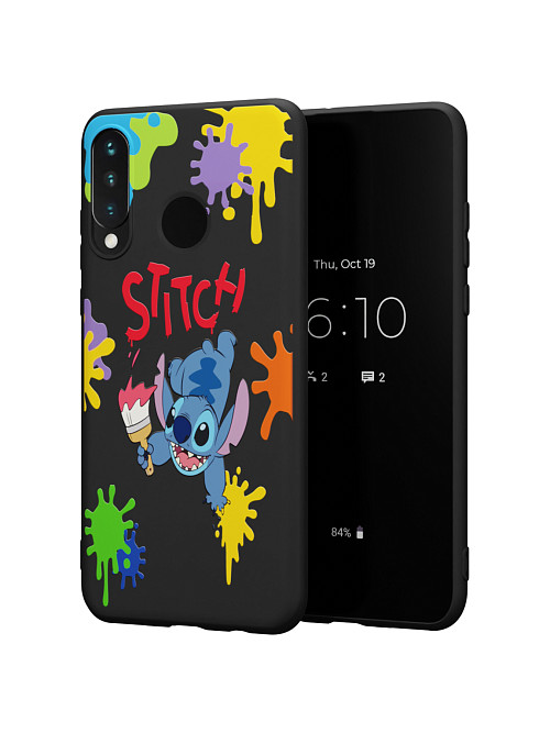 Силиконовый чехол для Huawei P30 Lite "NOVEL: Ститч paints"