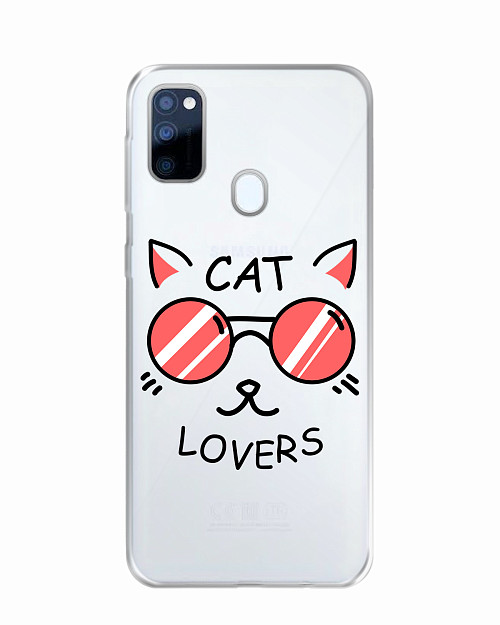 Силиконовый чехол для Samsung Galaxy M21 Cat lovers