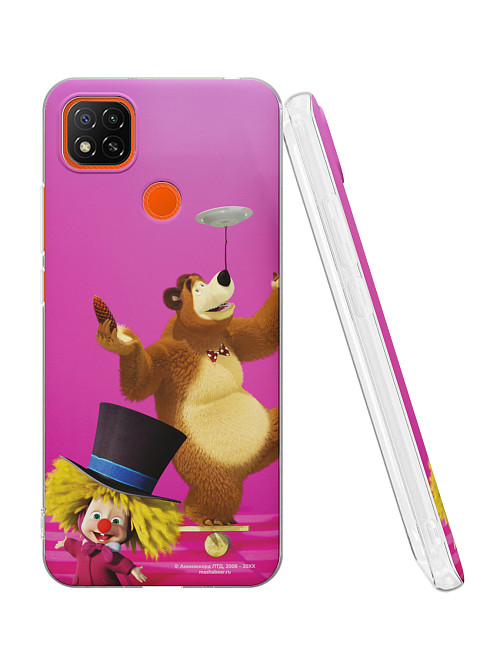 Силиконовый чехол для Xiaomi Redmi 9C "Маша и медведь: Цирк"