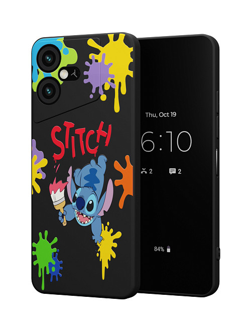 Силиконовый чехол для Tecno Pova Neo 3 "NOVEL: Stitch paints"