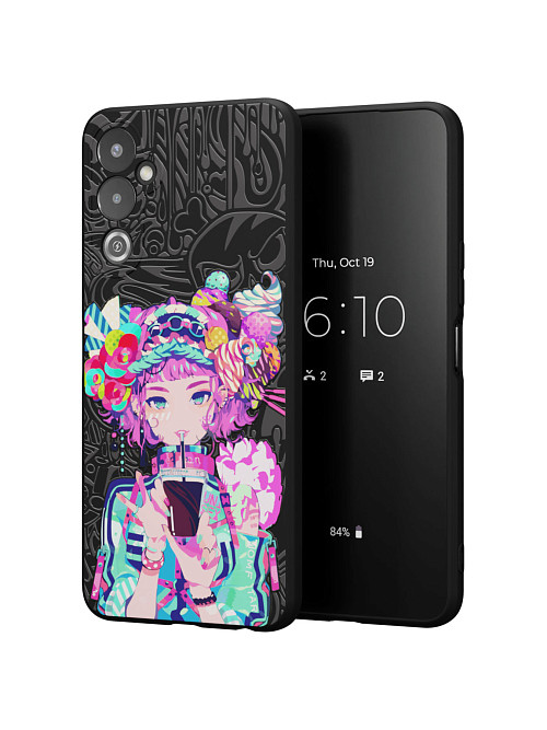 Силиконовый чехол для Tecno Pova 4 "Lolipop girl"