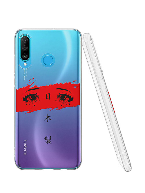 Силиконовый чехол для Huawei P30 Lite "Грустные глаза аниме"