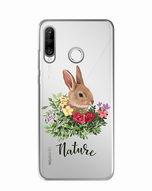 Силиконовый чехол для Huawei P30 Lite Кролик