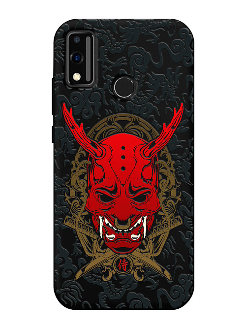 Силиконовый чехол для Honor 9X Lite Red Oni mask