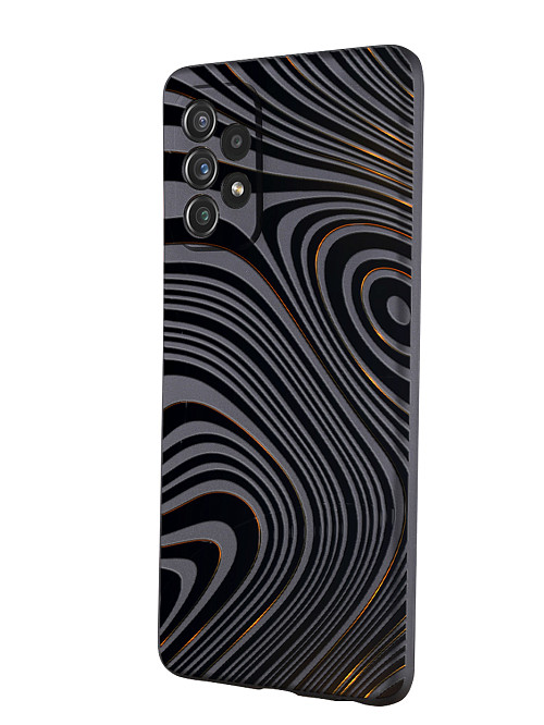 Силиконовый чехол для Samsung Galaxy A72 "Бронзовые волны"