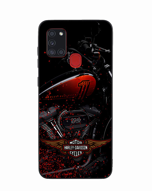 Силиконовый чехол для Samsung Galaxy A21s "Мотоцикл Harley-Davidson"