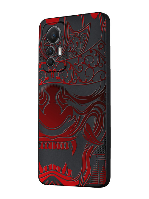 Силиконовый чехол для Xiaomi  12 Lite Красная маска самурая