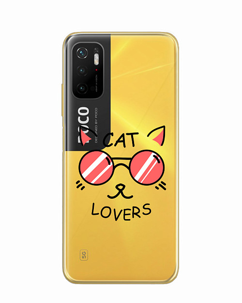 Силиконовый чехол для Xiaomi Redmi Note 10T Cat lovers