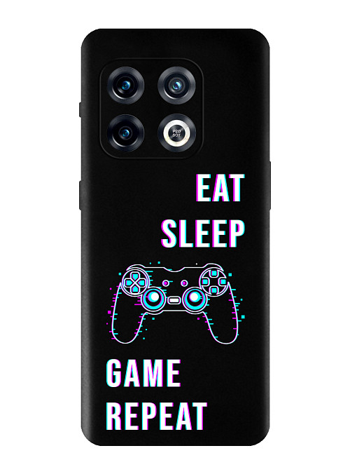 Силиконовый чехол для OnePlus 10 Pro (5G) Eat Sleep Game repeat