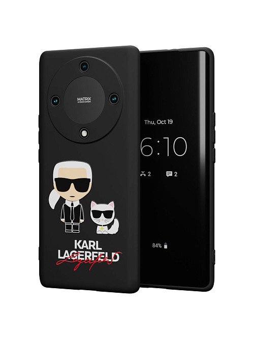 Силиконовый чехол для Honor Magic 5 Lite (5G) "NOVEL: Lagerfeld"