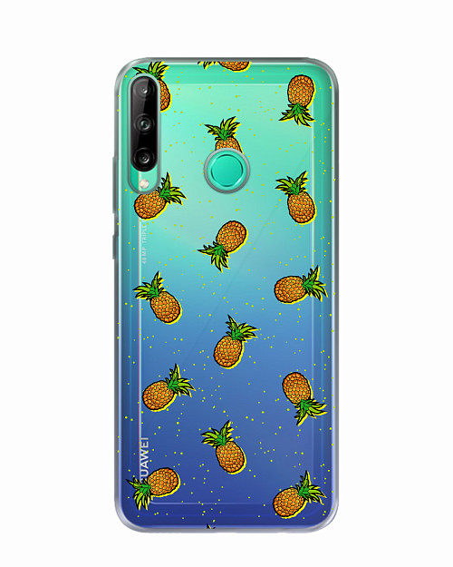 Силиконовый чехол для Huawei P40 Lite E Ананасы