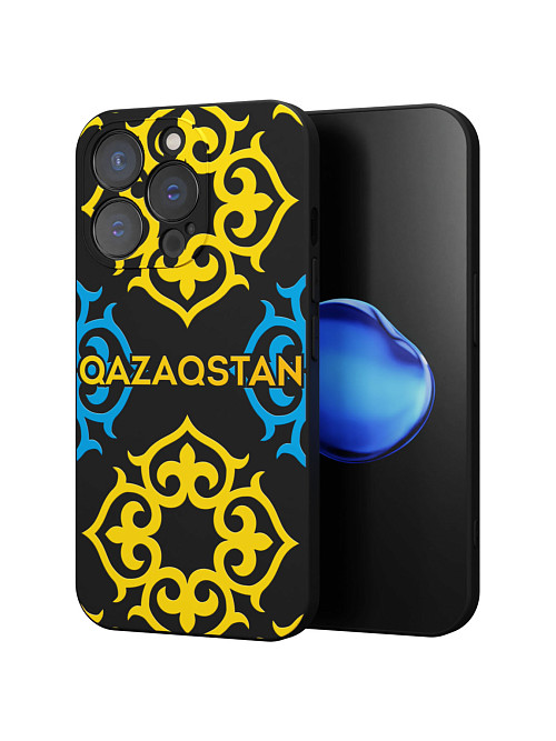 Силиконовый чехол для Apple iPhone 13 Pro "Орнаменты Казахстан"