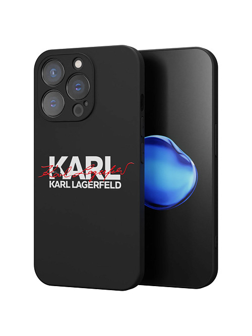 Силиконовый чехол для Apple iPhone 15 Pro "NOVEL: Lagerfeld V.2"