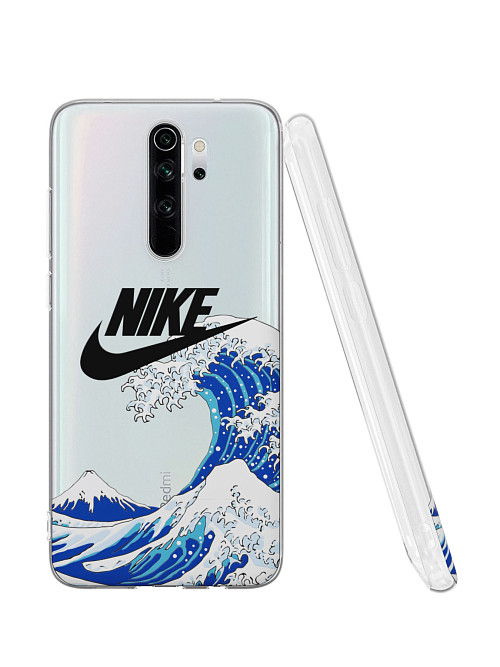 Силиконовый чехол для Xiaomi Redmi Note 8 Pro "NOVEL: Nike и волна"