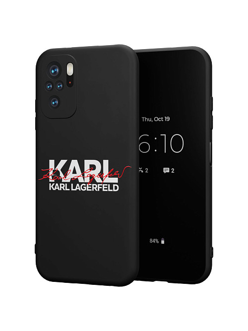 Силиконовый чехол для Xiaomi Poco M5S "NOVEL: Lagerfeld V.2"