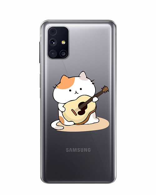 Силиконовый чехол для Samsung Galaxy M31S Усатый гитарист
