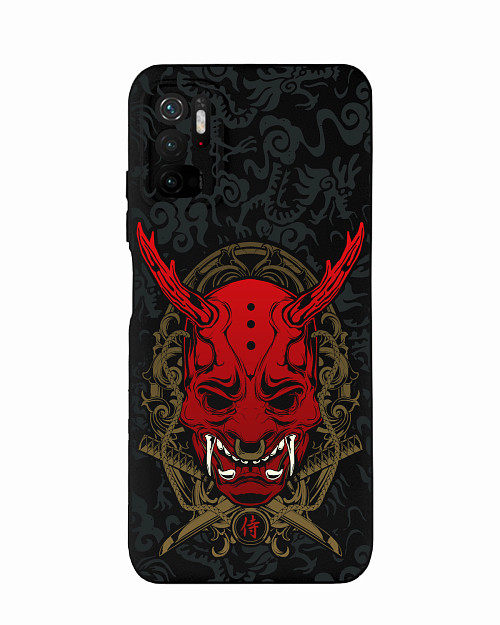 Силиконовый чехол для Poco M3 Pro Red Oni mask