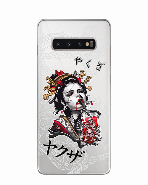 Силиконовый чехол для Samsung Galaxy S10 Plus Geisha Bloody