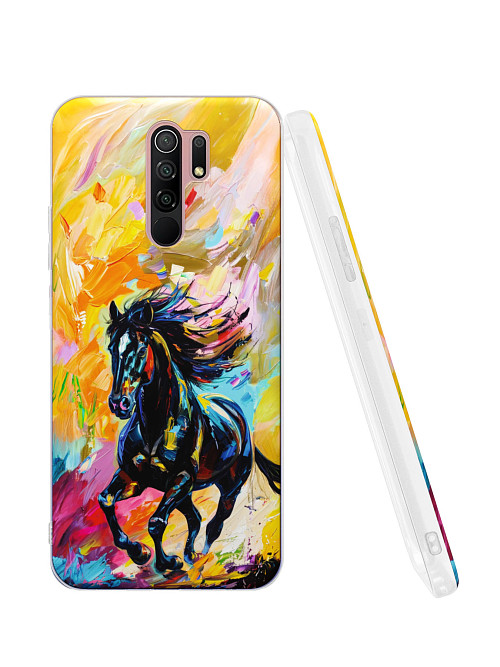 Силиконовый чехол для Xiaomi Redmi 9 "Лошадь V.2"