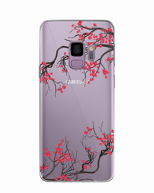 Силиконовый чехол для Samsung Galaxy S9 Цветы сакуры