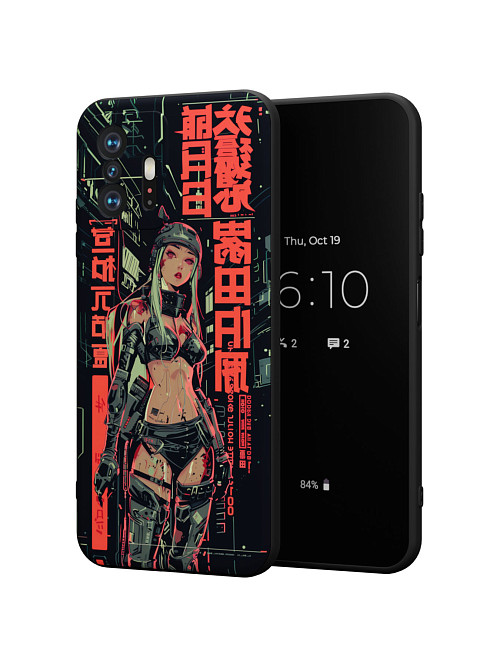 Силиконовый чехол для Xiaomi 11T Pro "Женищина Солдат"