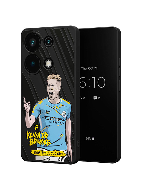 Силиконовый чехол для Poco M6 Pro (4G) "NOVEL: Kevin de Bruyne"