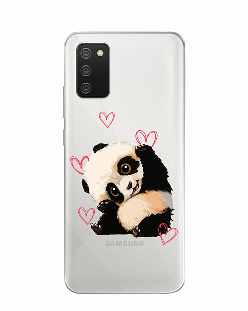 Силиконовый чехол для Samsung Galaxy A02S Милая панда
