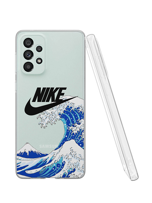 Силиконовый чехол для Samsung Galaxy A73 (5G) "NOVEL: Nike и волна"