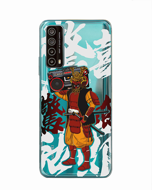 Силиконовый чехол для Huawei P Smart (2021) "Hip-hop Samurai"